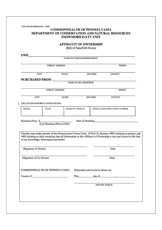 All-Terrain Vehicle (ATV) Proof Of Sale Type All-Terrain Vehicle (ATV) Proof Of Sale Type